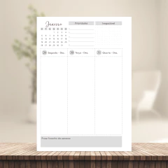 (Escolha - Planner Master Elegance 2026 Vertical s/ Pauta) Miolo de Planner Datado 2026 17x23cm 90g 218 páginas - comprar online
