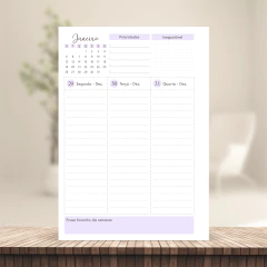 (Escolha - Planner Elegance 2026 Vertical c/ Pauta) Miolo de Planner Datado 2026 A5 90g 218 páginas na internet