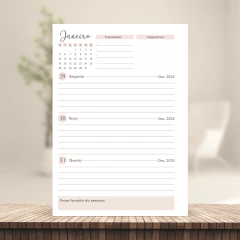 (Escolha - Planner Master Elegance 2026 Horizontal) Miolo de Planner Datado 2026 17x23cm 90g 218 páginas - CASA DO MIOLO