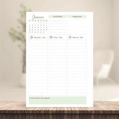 (Escolha - Planner Master Elegance 2026 Vertical c/ Pauta) Miolo de Planner Datado 2026 17x23cm 90g 218 páginas - loja online