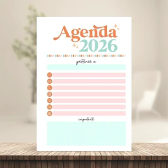 (Letterinha Cute Boho) Miolo de Agenda Datada 2026 2DPP A5 222 páginas 90g - CASA DO MIOLO