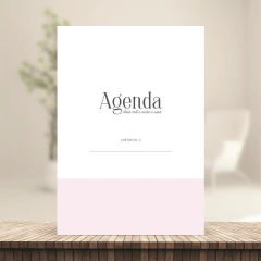 (Rosa - Harmonia 2026 c/obs c/horas) Miolo de Agenda Datada 2026 1DPP A5 418 páginas 75g - CASA DO MIOLO