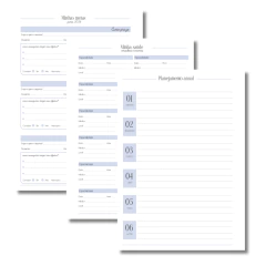 (Azul - Harmonia 2026 c/obs s/horas) Miolo de Agenda Datada 2026 1DPP A5 418 páginas - CASA DO MIOLO