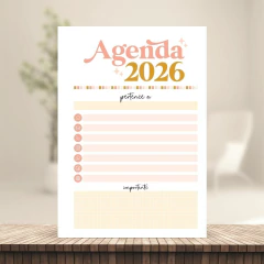 (Letterinha Sunshine) Miolo de Agenda Datada 2026 2DPP A5 222 páginas 90g - CASA DO MIOLO