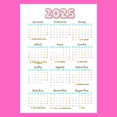 (Escolar Leterrinha Collor - Menina 2dpp) Miolo de Agenda Escolar Datada 2025 2DPP A5 200 páginas 90g - loja online
