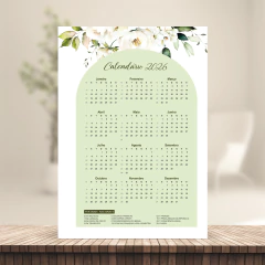 (Rosas Brancas com hora) Miolo de Agenda Datada 2026 1DPP A5 378 páginas 75g - CASA DO MIOLO