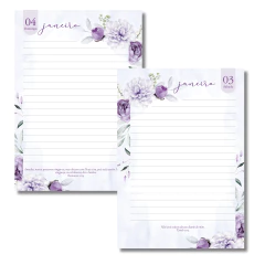 (Violeta - com versículos) Miolo de Agenda Datada 2026 1DPP A5 378 páginas - loja online