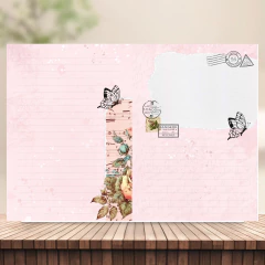 (Dobra de 4/4fls - 120g - Diário Vintage 1 para costura) Miolo impresso de Diário Vintage com 120 páginas A4 120g - loja online