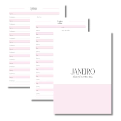 (Rosa - Harmonia 2026 s/obs s/horas) Miolo de Agenda Datada 2026 1DPP A5 418 páginas - loja online