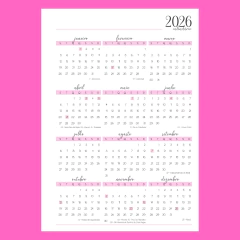 Imagem do (Harmonia sem obs. Rosa com ou sem horas) Miolo de Agenda Datada 2025 1DPP A5 416 páginas 75g