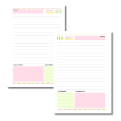 (Letterinha Spring) Miolo de Agenda Datada 2026 1DPP A5 404 páginas - loja online