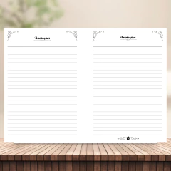 (Dobre de 8/8fls - c/ horas - 75g - Agenda Perm. 2dpp) Miolo impresso de Agenda Perm. costura com 112 páginas A4 75g - loja online