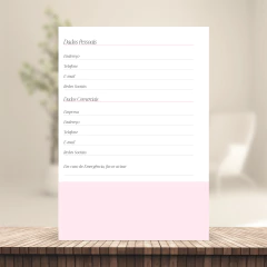 (Rosa - PA c/ planejamento s/ horas) Miolo de Agenda Datada 2026 1DPP A5 408 páginas 75g - loja online