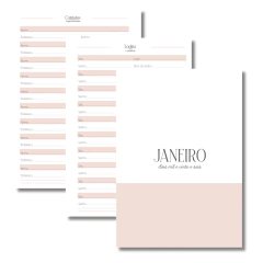 (Nude - Harmonia 2026 s/obs s/horas) Miolo de Agenda Datada 2026 1DPP A5 418 páginas - loja online