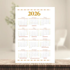 (Letterinha Sunshine) Miolo de Agenda Datada 2026 2DPP A5 222 páginas 90g - loja online