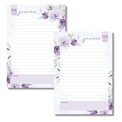 (Violeta - sem versículos) Miolo de Agenda Datada 2026 1DPP A5 378 páginas - loja online