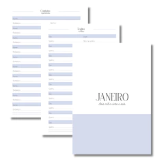 (Azul - Harmonia 2026 s/obs s/horas) Miolo de Agenda Datada 2026 1DPP A5 418 páginas - loja online