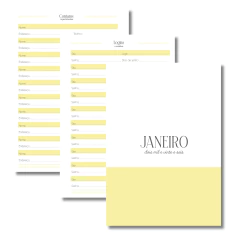 (Amarelo - Harmonia 2026 s/obs s/horas) Miolo de Agenda Datada 2026 1DPP A5 418 páginas - loja online