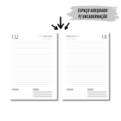 Imagem do (Mono s/ horas - Vagalume Perm. - 2025 e 2026) Miolo de Agenda A5 Permanente 1dpp 398 páginas