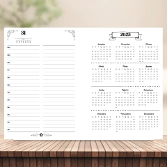 Imagem do (Dobre de 8/8fls - c/ horas - 75g - Agenda Perm. 2dpp) Miolo impresso de Agenda Perm. costura com 112 páginas A4 75g