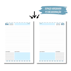 Imagem do (Letterinha Azul) Miolo de Agenda Datada 2026 1DPP A5 404 páginas