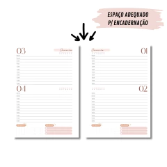 Imagem do (Coral c/ horas - Vagalume Perm. - 2025 e 2026) Miolo de Agenda A5 Permanente 2dpp 216 páginas