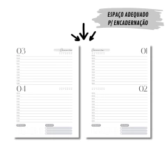 Imagem do (Mono c/ horas - Vagalume Perm. - 2025 e 2026) Miolo de Agenda A5 Permanente 2dpp 216 páginas