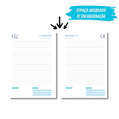 Imagem do (Azul s/ horas - Vagalume Perm. - 2025 e 2026) Miolo de Agenda A5 Permanente 1dpp 398 páginas