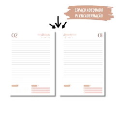 Imagem do (Coral s/ horas - Vagalume Perm. - 2025 e 2026) Miolo de Agenda A5 Permanente 1dpp 398 páginas