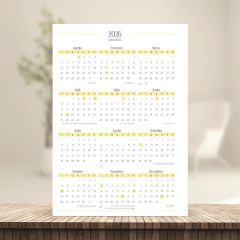 Imagem do (Amarelo - Harmonia 2026 c/obs c/horas) Miolo de Agenda Datada 2026 1DPP A5 418 páginas 75g