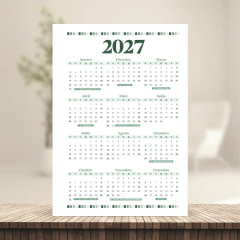 Imagem do (Letterinha Verde) Miolo de Agenda Datada 2026 2DPP A5 222 páginas 90g