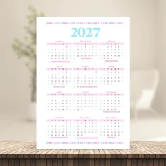 Imagem do (Letterinha Candy) Miolo de Agenda Datada 2026 2DPP A5 222 páginas 90g