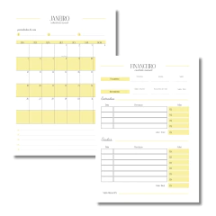 Imagem do (Amarelo - Harmonia 2026 s/obs s/horas) Miolo de Agenda Datada 2026 1DPP A5 418 páginas