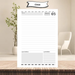 (Coleção Letterinhas 2027 1dpp) Miolo de Agenda Datada 2027 1DPP A5 404 páginas 75g - loja online