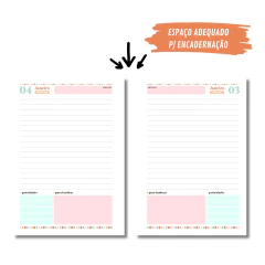 Imagem do (Letterinha Cute Boho) Miolo de Agenda Datada 2026 1DPP A5 404 páginas