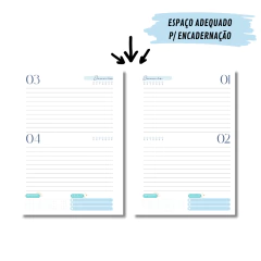 Imagem do (Azul s/ horas - Vagalume Perm. - 2025 e 2026) Miolo de Agenda A5 Permanente 2dpp 216 páginas