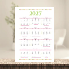 Imagem do (Letterinha Spring) Miolo de Agenda Datada 2026 2DPP A5 222 páginas 90g