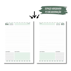 Imagem do (Letterinha Verde) Miolo de Agenda Datada 2026 1DPP A5 404 páginas