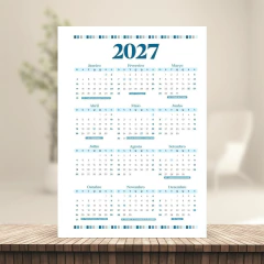 Imagem do (Letterinha Azul) Miolo de Agenda Datada 2026 2DPP A5 222 páginas 90g