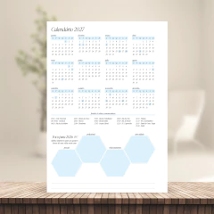 (Azul - PA c/ planejamento s/ horas) Miolo de Agenda Datada 2026 1DPP A5 408 páginas 75g