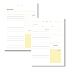 (Amarelo - Harmonia 2026 c/obs s/horas) Miolo de Agenda Datada 2026 1DPP A5 418 páginas