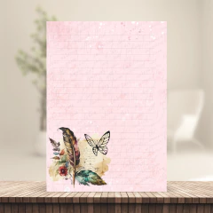 (Diário Vintage 01 - 120g) Miolo Impresso Diário Vintage 120g 196 páginas