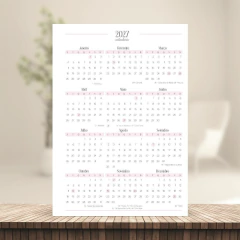 (Rosa - Harmonia 2026 c/obs c/horas) Miolo de Agenda Datada 2026 1DPP A5 418 páginas 75g