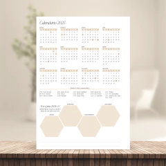 (Nude - PA c/ planejamento s/ horas) Miolo de Agenda Datada 2026 1DPP A5 408 páginas 75g