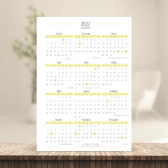 (Amarelo - Harmonia 2026 c/obs c/horas) Miolo de Agenda Datada 2026 1DPP A5 418 páginas 75g