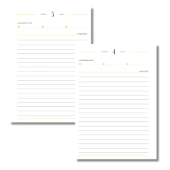 (Amarelo - Harmonia 2026 s/obs s/horas) Miolo de Agenda Datada 2026 1DPP A5 418 páginas