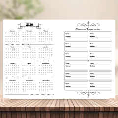 (Dobre de 4/4fls - c/ horas - 75g - Agenda Perm. 2dpp) Miolo impresso de Agenda Perm. costura com 112 páginas A4 75g