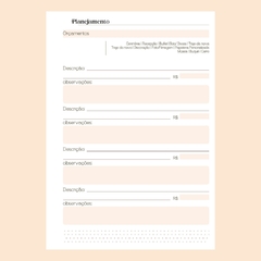 Imagem do (Planner da Noiva 01) Miolo de Planner Permanente A5 90g 180 páginas