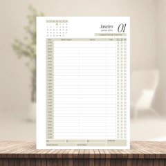 (PA - Verde - Serviço c/hora 30/30m - de 7 às 22h) Miolo de Agendamento Datado 2026 1DPP A5 410 páginas 75g - CASA DO MIOLO