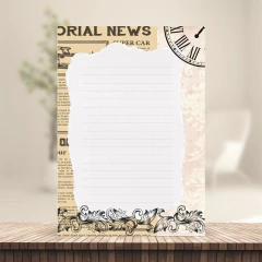 (Diário Vintage 01 - 120g) Miolo Impresso Diário Vintage 120g 196 páginas - CASA DO MIOLO